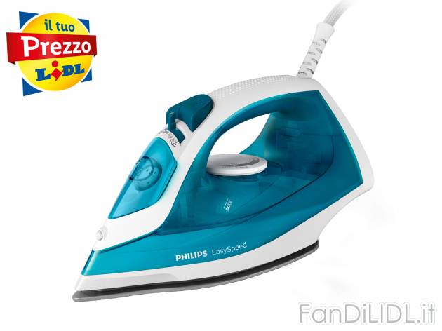 Ferro da stiro a vapore Philips EasySpeed, prezzo 14.99 € 
- Piastra antiaderente
- ...