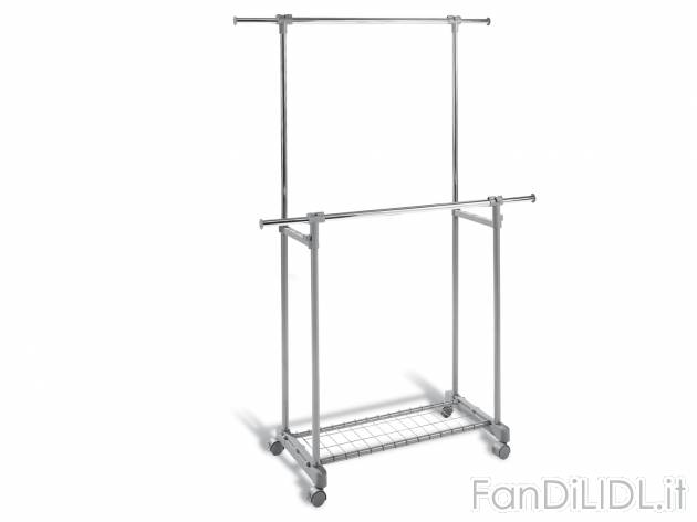 Stander appendiabiti doppio con rotelle Livarno Living, prezzo 19.99 &#8364; ...
