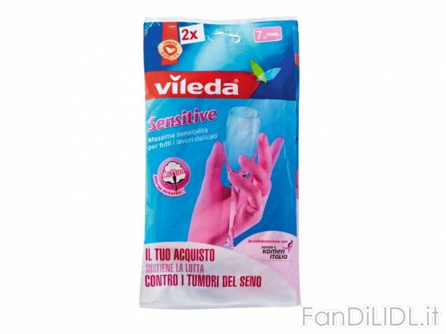 Guanti Vileda , prezzo 2,49 &#8364; per Alla confezione 
- A scelta tra:Modello ...