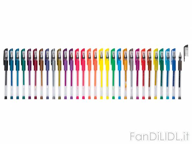 Penne gel United Office, prezzo 3.99 &#8364; 
30 pezzi 
- 10 x glitter
- 10 ...