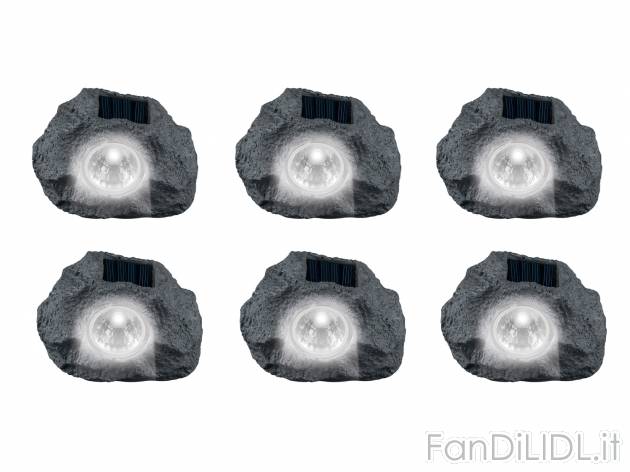 Set lampada LED ad energia solare Livarno Lux, prezzo 11.99 &#8364; 
3 o 6 pezzi ...