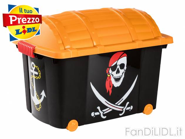 Baule contenitore 45L Cassetti, prezzo 7.99 &#8364; 
- Con 4 rotelle scorrevoli
- ...