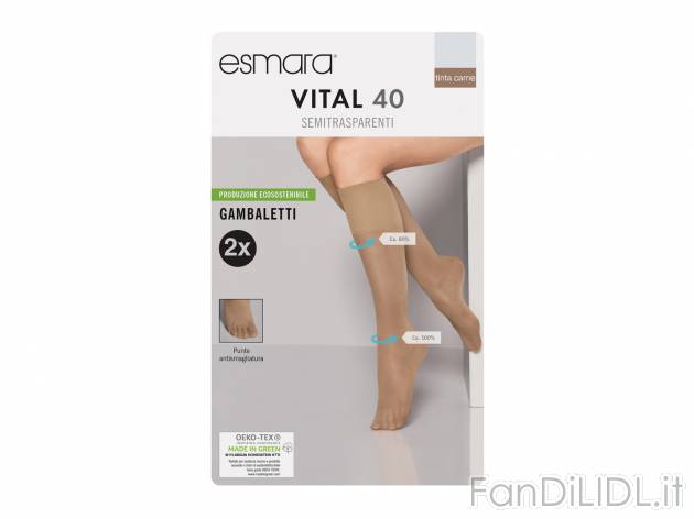 Gambaletti 40 DEN Esmara, prezzo 1.99 &#8364; 
2 paia - Misure: 35-42
Caratteristiche

- ...