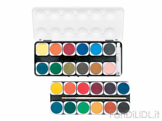 Set acquerelli, 24 pezzi United Office, prezzo 3.99 &#8364; 
- Con vernice opaca ...