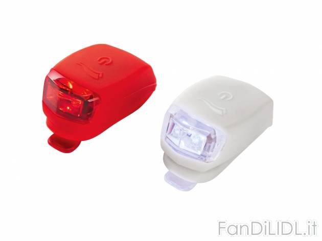 Set luci LED di segnalazione Crivit, prezzo 2.99 € 
- 1 luce rossa e 1 bianca ...