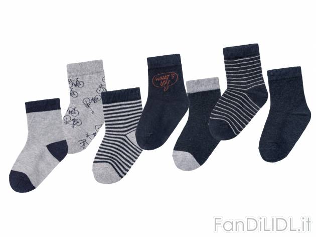 Calzini da bambino, 7 paia Lupilu, prezzo 4.99 &#8364; 
Misure: 19-30
Taglie ...