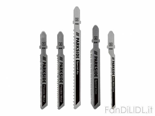 Set lame per seghetto a pendolo Parkside, prezzo 3.99 €  

Caratteristiche