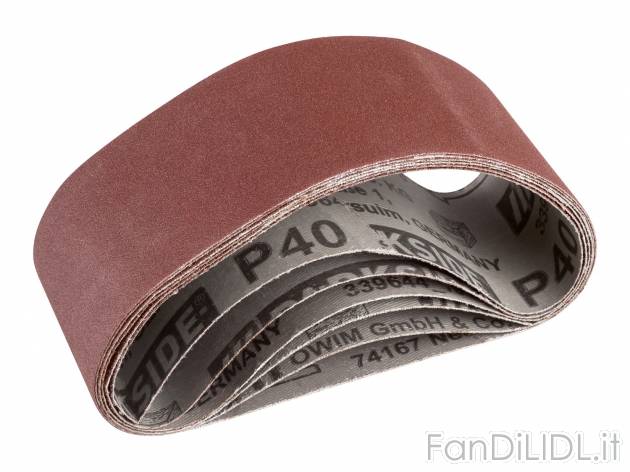 Carta abrasiva per levigatrice a nastro Parkside, prezzo 1.99 € 
6 pezzi 
- ...