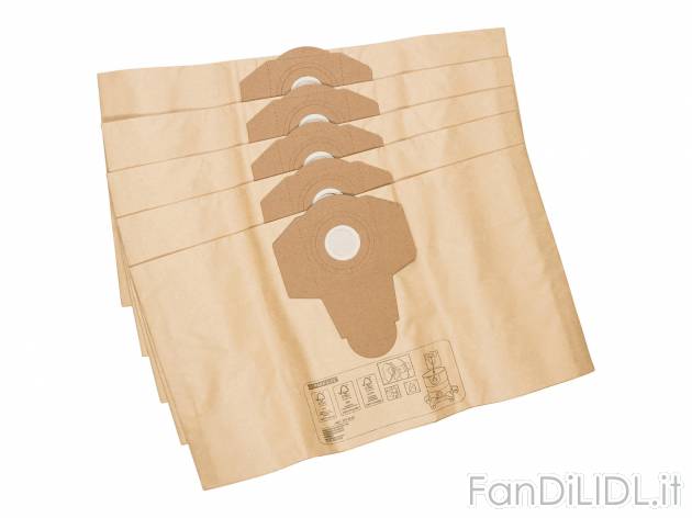 Sacchetti filtranti per aspirapolvere-liquidi, 12 pezzi Parkside, prezzo 8.99 € ...