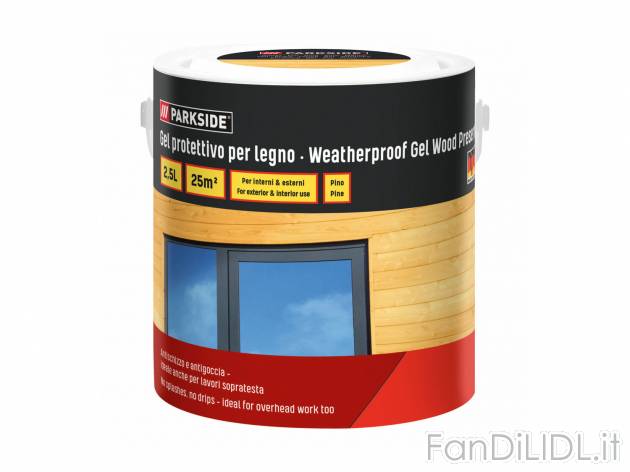 Gel protettivo per legno, 2,5 L Parkside, prezzo 9.99 € 
Tonalità: rovere chiaro, ...