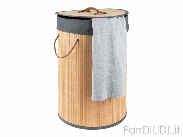 Cesto porta biancheria in bambù AquaPur, prezzo 9.99 &#8364; 
- Sacco della ...