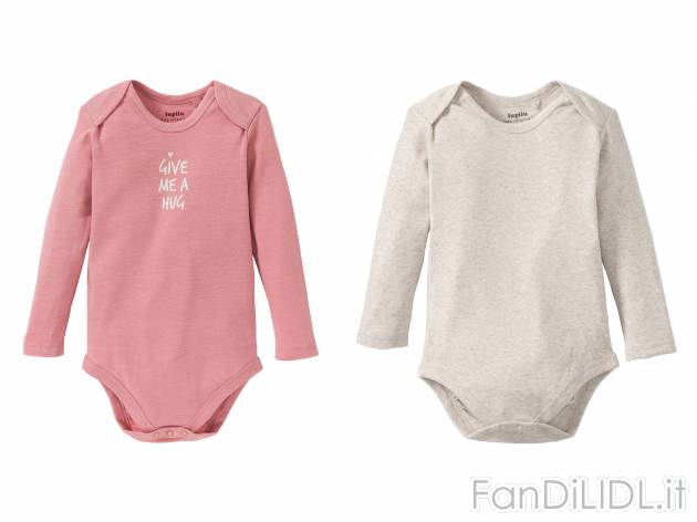 Body a manica lunga da neonata Lupilu, prezzo 4.99 &#8364; 
2 pezzi - Misure: ...