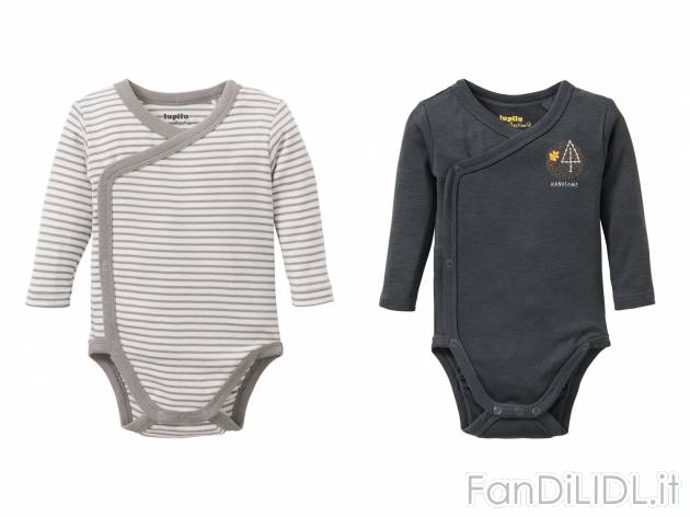 Body a manica lunga da neonato Lupilu, prezzo 4.99 &#8364; 
2 pezzi - Misure: ...