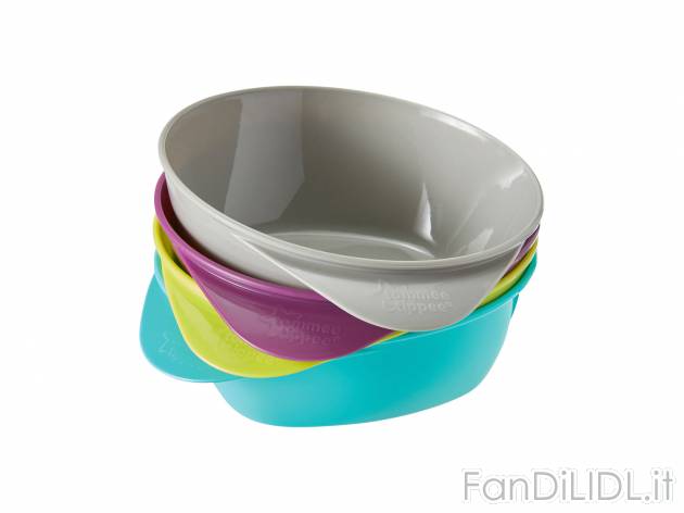 Ciotole per lo svezzamento Tommee-tippee, prezzo 4.99 &#8364; 
4 pezzi
Caratteristiche
 ...