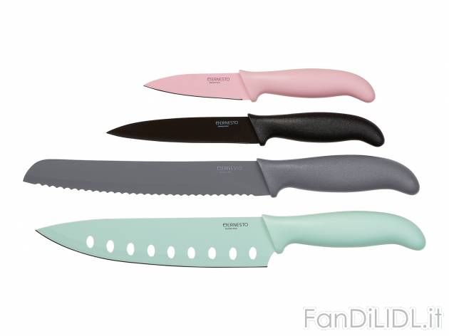 Set coltelli Ernesto, prezzo 8.99 &#8364; 
4 pezzi 
- Lame in acciaio inossidabile ...