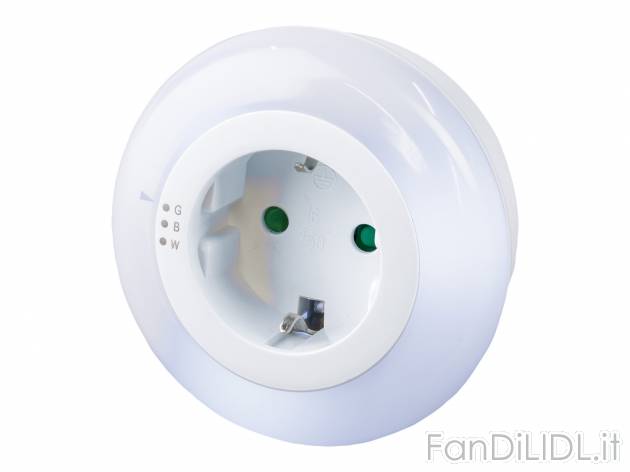 Luce notturna LED Livarno Lux, prezzo 4.99 € 

Caratteristiche

- TUV-sud-GS
- ...