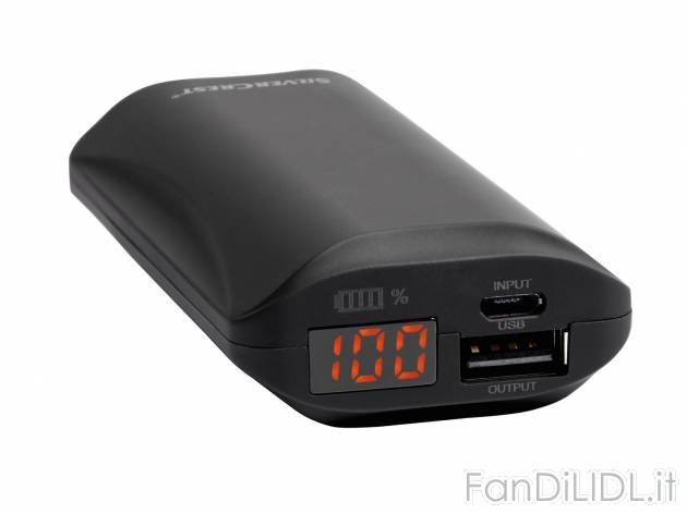 Powerbank 6000 mAh Silvercrest, prezzo 12.99 € 
Con display a LED per visualizzare ...