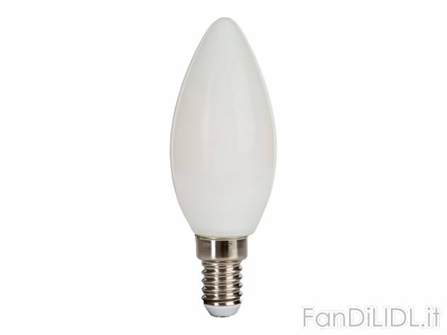 Lampadina LED a filamento Livarno Lux, prezzo 1.99 &#8364; 
- Attacchi e potenze ...