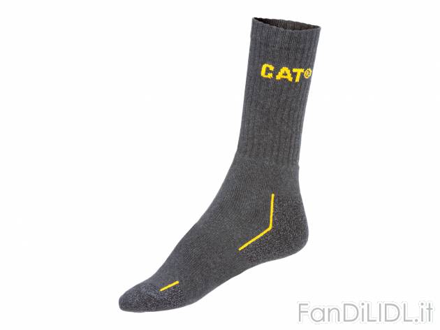 Calze da lavoro per uomo Cat nero, prezzo 4.99 € 
3 paia - Misure: 39-46
Taglie ...