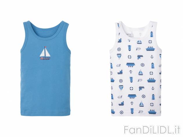 Canotta da bambino Lupilu, prezzo 4.99 &#8364; 
2 pezzi - Misure: 1-6 anni
Taglie ...