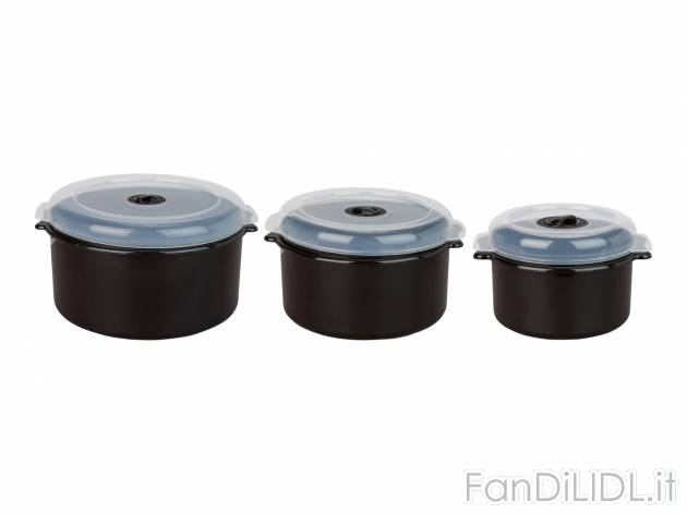 Set contenitori per microonde Ernesto, prezzo 3.99 &#8364; 
3 pezzi 
- 0,5 L ...