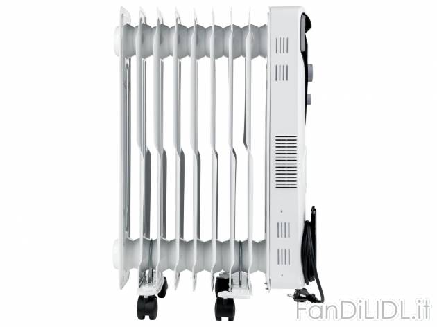 Radiatore ad olio Silvercrest, prezzo 59.00 € 
- Con ventilazione da 400 W attivabile
- ...