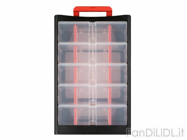Box portaminuteria con manico Parkside, prezzo 17.99 € 
- 10 cassettini, inclusi ...