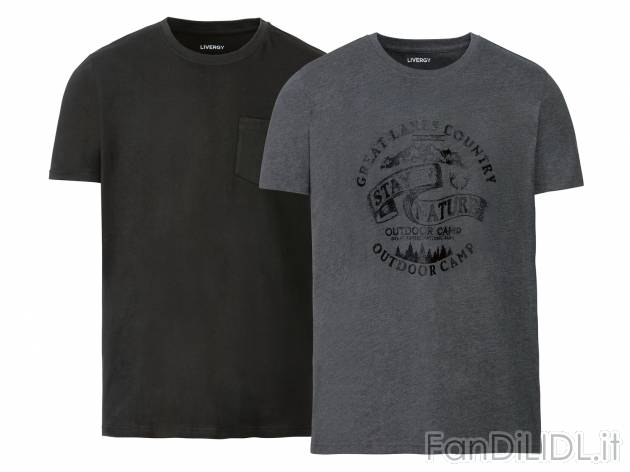 T-shirt da uomo Livergy, prezzo 6.99 &#8364; 
2 pezzi - Misure: S-XL
Taglie ...