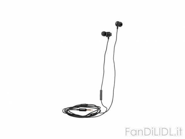 Cuffie auricolari in-ear Silvercrest, prezzo 4.99 € 
- Corpo in metallo e dispositivo ...