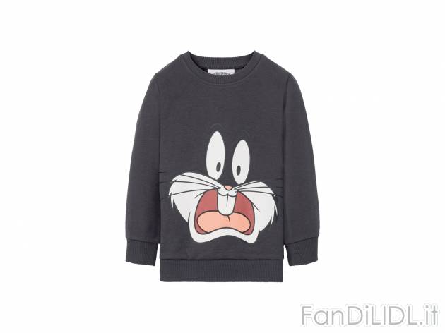 Felpa da bambino Bugs Bunny, Batman, Minions Oeko-tex, prezzo 6.99 € 
Misure: ...