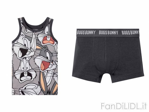 Coordinato intimo da bambino Bugs Bunny, Cattivissimo me, Batman Oeko-tex, prezzo ...