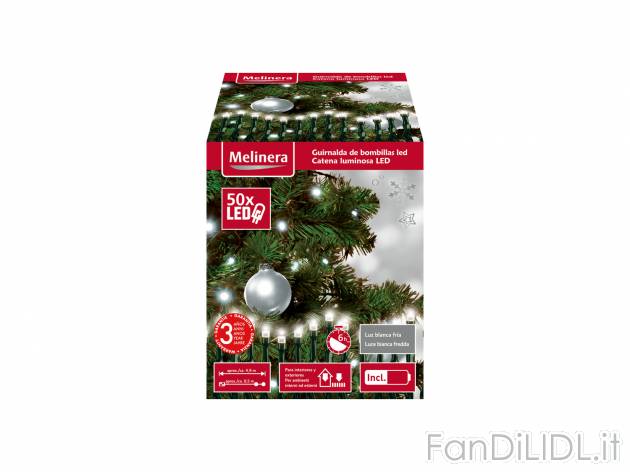 Catena luminosa 50 LED Melinera, prezzo 3.99 &#8364; 
- Per interni ed esterni ...