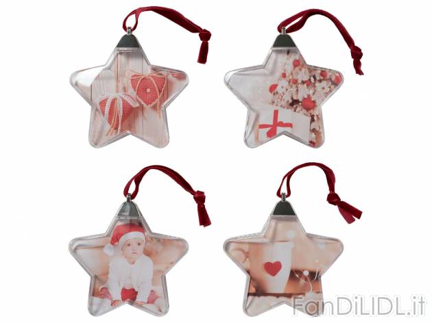 Pendente natalizio portafoto Melinera, prezzo 2.99 &#8364; 
4 pezzi 
- Personalizza ...