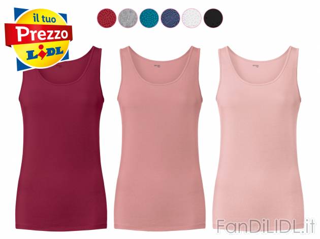 Canotta da donna Esmara, prezzo 6.99 &#8364; 
3 pezzi - Misure: S-L 
- In diversi ...
