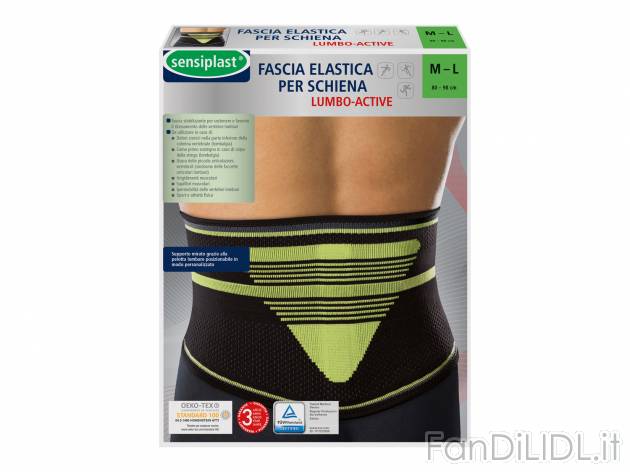 Fascia elastica per schiena Sensiplast, prezzo 14.99 € 
- Fascia stabilizzante ...