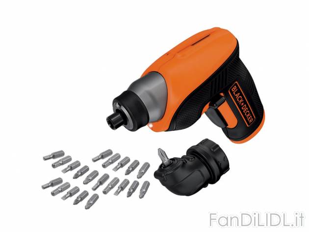 Avvitatore ricaricabile Black & Decker prezzo 29.99 € 
20 accessori inclusi ...
