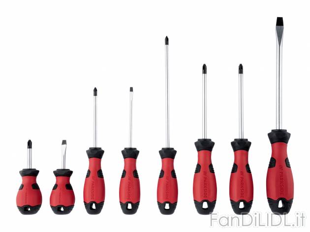 Set cacciaviti Parkside, prezzo 5.99 &#8364; 
8 pezzi 
- In acciaio al cromo ...