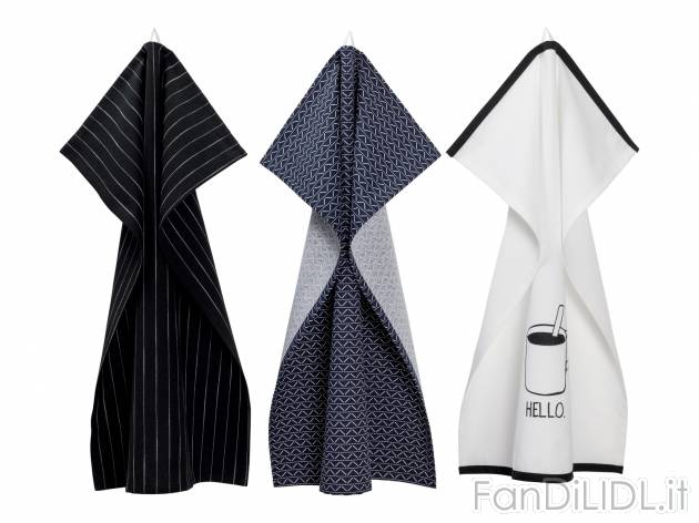 Asciugapiatti Meradiso, prezzo 3.99 &#8364; 
3 pezzi 
- 50 x 70 cm
- Puro cotone
Caratteristiche
 ...