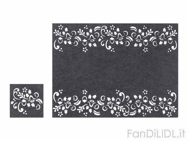 Striscia centrotavola o set tovagliette con sottobicchiere Meradiso, prezzo 3.99 ...
