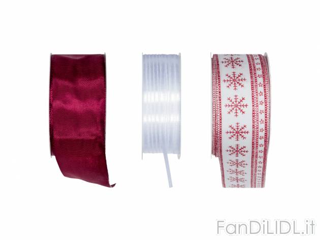 Set nastri regalo Melinera, prezzo 1.99 &#8364; 
3 pezzi 
- 3 x 3 m
Caratteristiche
 ...