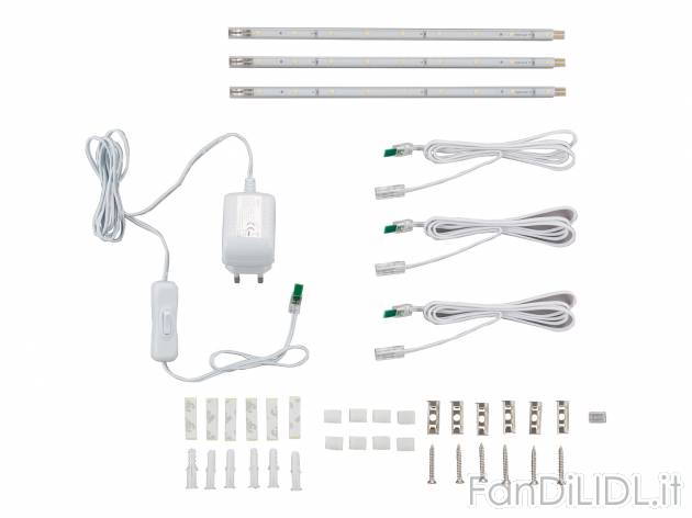 Set lampade LED sottopensile Livarno Lux, prezzo 7.99 € 
- 2 barre da 15 LED ...