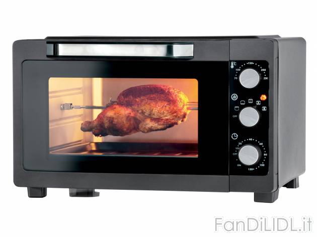 Forno elettrico con grill Silvercrest Kitchen Tools, prezzo 59.00 € 
- Con spiedo ...