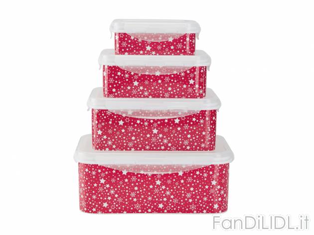 Contenitori salvafreschezza Ernesto, prezzo 6.99 &#8364; 
4 pezzi 
- Termoresistenti ...