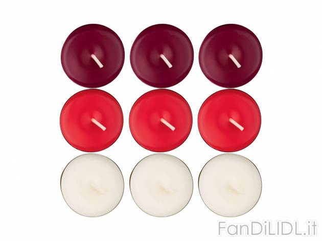 Set candeline profumate Melinera, prezzo 1.99 &#8364;  
6 o 18 pezzi
Caratteristiche