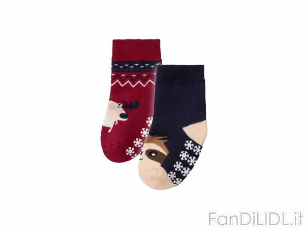 Calze antiscivolo natalizie per bambini Lupilu, prezzo 1.99 &#8364; 
2 paia ...
