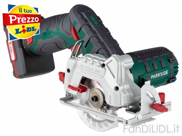 Sega circolare ricaricabile Parkside, X20VTeam, prezzo 39.99 € 
- Constant Power ...
