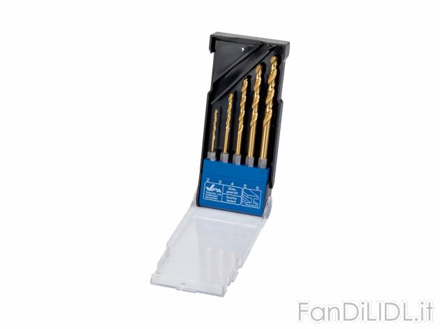 Set punte da trapano Parkside, prezzo 2.99 €  
5 pezzi
Caratteristiche

- VPA-5891