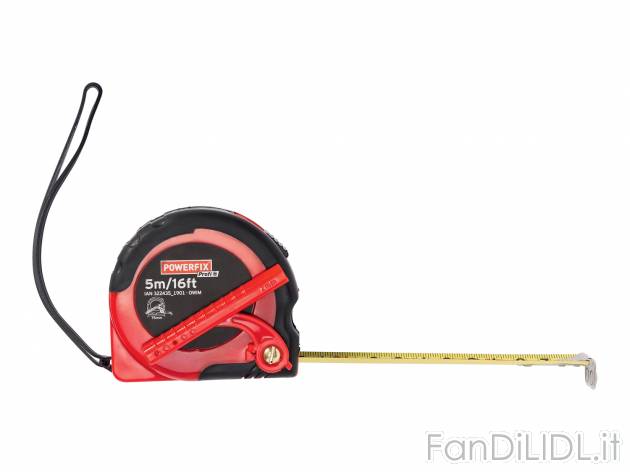 Metro avvolgibile 5m con matita integrata Powerfix, prezzo 2.99 € 
- Con ganci ...
