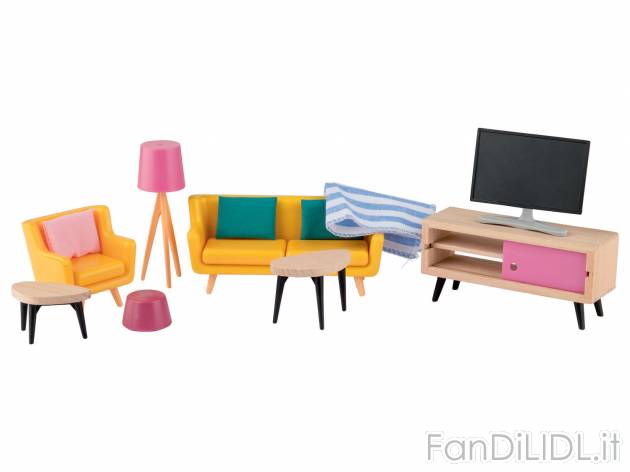 Set mobili in miniatura o set personaggi per casa delle bambole Playtive, prezzo ...
