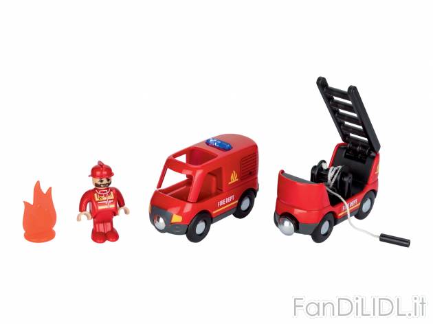 Set veicoli di emergenza per gioco pista in legno Playtive, prezzo 7.99 &#8364; ...